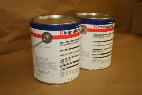 Lot of 2 X 1GL International Interbond 2340UPC Part A Coating - Grey - Picture 3 of 14