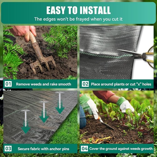 Commercial-Grade Weed Barrier Landscape Fabric | Effective Drainage & Air Flow - Picture 8 of 10