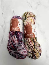 Mirasol Yarn Lot 2 Skeins Hand Painted Splashed Pima Cotton Multi Color 438 Yd