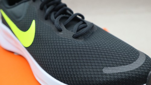 NIKE Revolution 7 FB2207 010 Black/White/Volt Men Road Running Shoes Size 10.5 - Picture 13 of 17