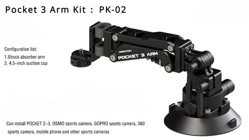 HONGTOO DJI Pocket 3 Arm Z-Achse Dämpfer Stabilisator Stoßdämpfer Auto Saugnapf - Bild 10 von 18