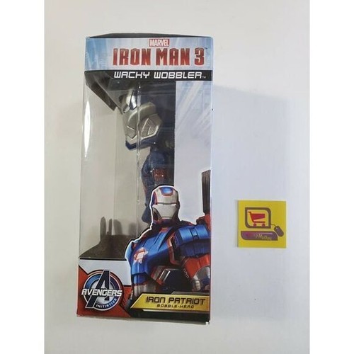 Brand NEW Iron Man 3 Iron Patriot Wacky Wobbler Bobble Head Funko Avengers - Picture 3 of 6