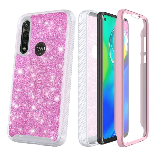 For Moto G FAST Built In Screen Glitter Shockproof Full Body Phone Case - 第 14/18 張圖片