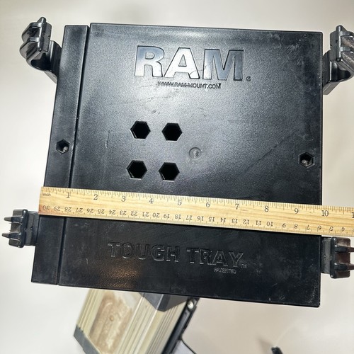 RAM Tough Tray Custom Laptop Mount w Base & Power, 08 Crown Victoria Police Car - Bild 3 von 18
