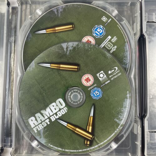 RAMBO, First Blood, Part 2, Rambo 3, II, III - Set Of 4 Blu-Ray Steelbook VGC - Picture 4 of 7