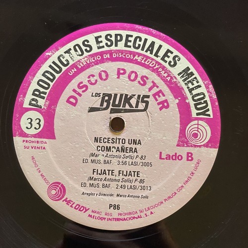 LOS BUKIS - RITMO (Disco Poster) Melody Mexico 1986 - Picture 4 of 10