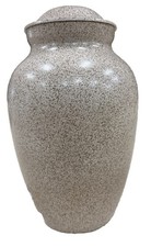 Extra Large Hand Crafted Tan Decorative Metal Urn