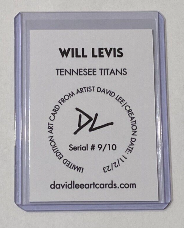 Will Levis Limited Edition Artist Signed Tennessee Titans Rookie
