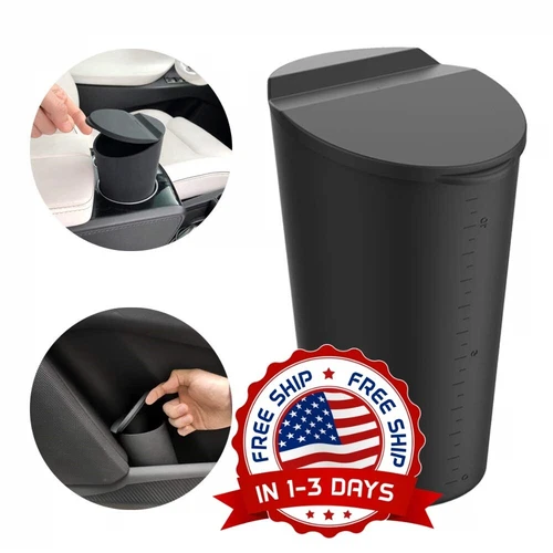 Bote de basura para automóvil con tapa para oficina en casa y automóvil US NUEVO