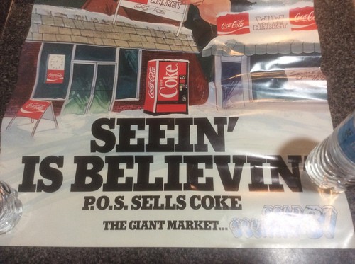 Vintage 1981 Coca Cola Training Poster New Old Stock Seeing is Believing - Picture 4 of 7