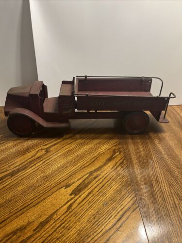 Antique 1920s Steelcraft Mack City Fire Dept. Fire Truck Original - Picture 2 of 13