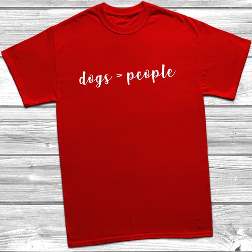 Dogs > People T-Shirt Dog Lover Pet Best Friend Slogan Unisex Mens Womens - Picture 5 of 6