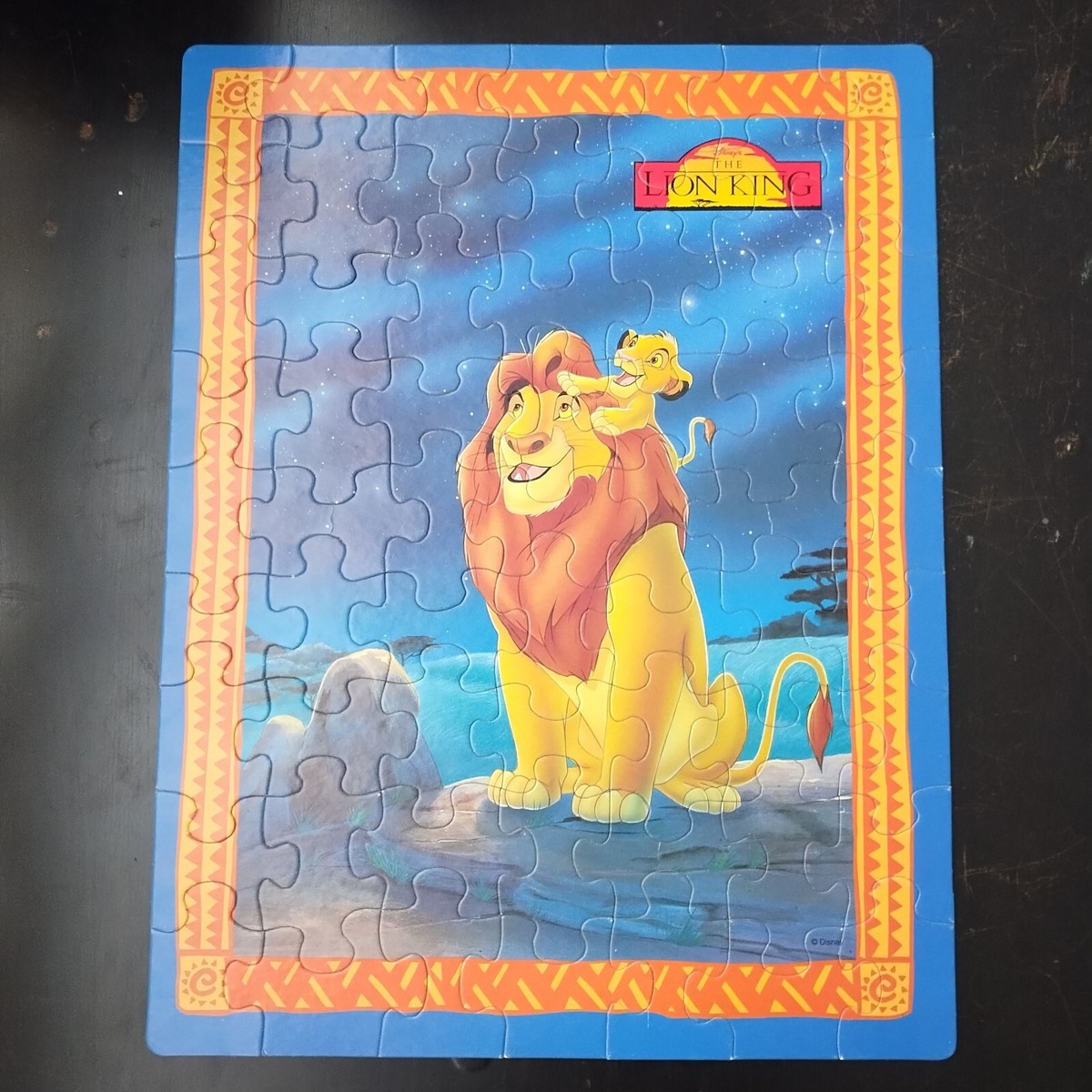 Disney Lion King Jigsaw Puzzle 63 Piece Complete Golden