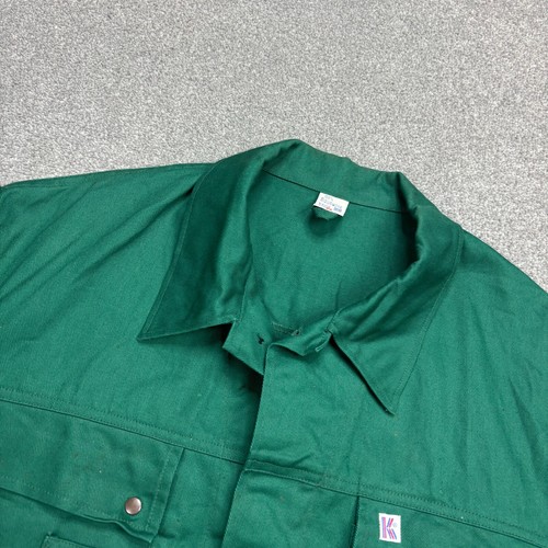 VINTAGE French Jacket Adult Extra Large Green Workwear Sanfor Chore Canvas Men - Picture 3 of 10