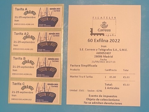 POST & GO - EXFILNA 2022 (IRUN) - SET FRANCOBOLLI - Foto 6 di 8
