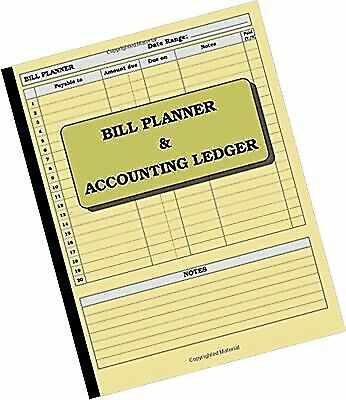 bill planner and accounting ledger 110 pages size 8 5 x 11 inches double sided perfect binding non perforated by scorebooks and scorebooks bill planner