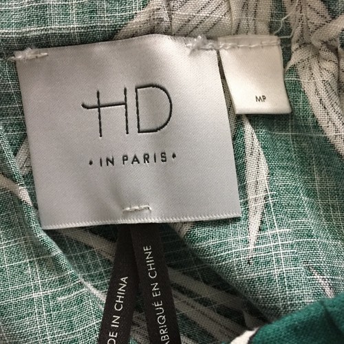 HD IN PARIS Anthropologie Womens Medium Petite Fanned Palm Print Tie Strap Dress - Picture 2 of 10