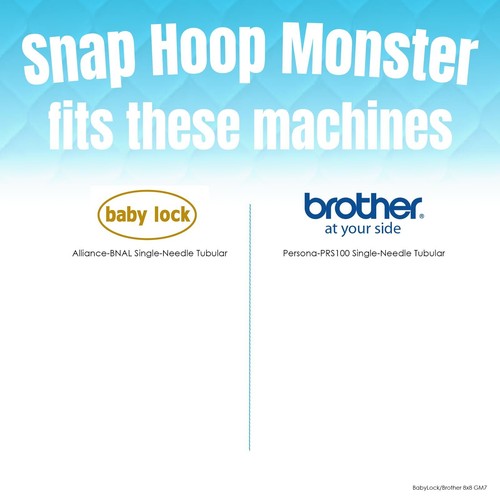 Multi Needle Snap Hoop Monster for Baby Lock Alliance/Brother Persona (8" x 8") - Picture 2 of 4