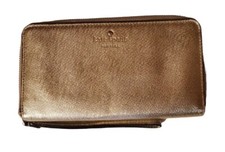 Kate Spade New York Zip Wristlet Case for Most Mobile Phones Saffiano Gold