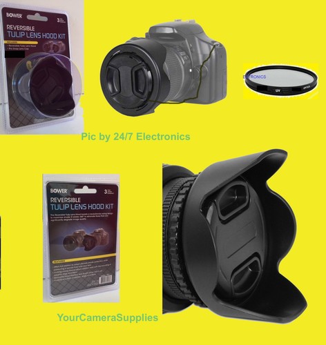 REVERSIBLE HOOD+UV+CAP+HOLDER to PANASONIC DMC-FZ 40 45 47 48 100 150 200 300  - Picture 1 of 12