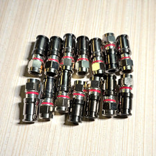 Lot of 14 RG6 F-Type Compression Coax Connectors Cable TV Satellite