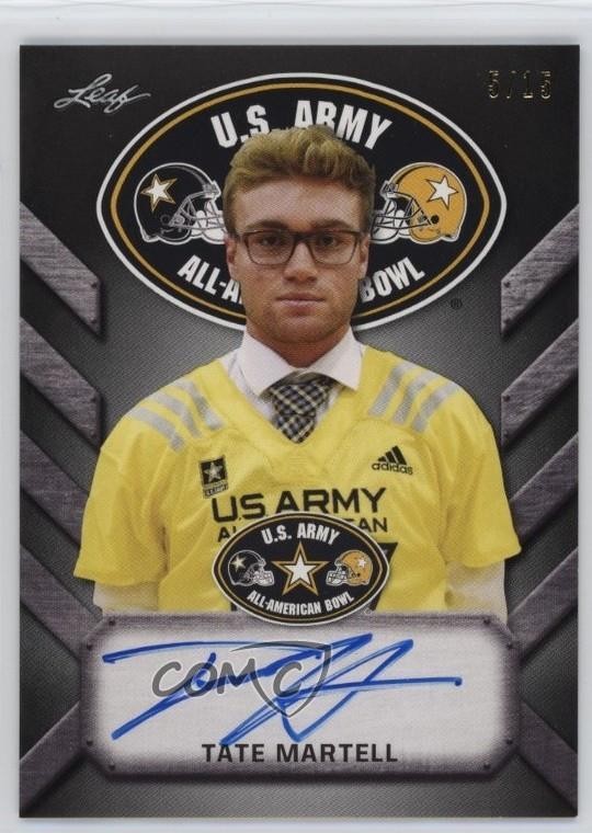 2017 Leaf Metal US Army All-American Bowl Tour Black /15 Tate Martell Auto 1d3a