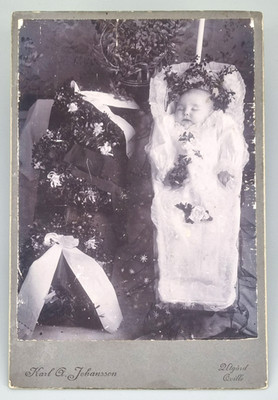 Großes Post Mortem Baby CDV Foto Original Vintage Kinder Cabinet Photo  (AP)