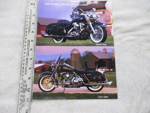 Harley Davidson Road King 1998 FLRCI distribuidor folleto folleto póster - Imagen 2 de 3