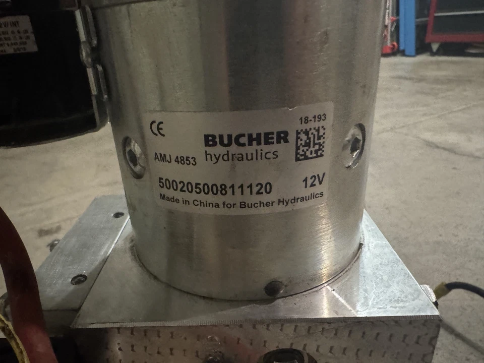 Bucher Hydraulics DC Power Unit 12 Volt Motor AMJ 4853 Part No. 50020500811120 - Image 3 of 4