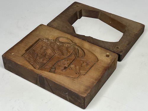 Rare Vintage Japanese Kashigata Hand Carved Cake Mold Gift Box Design 6.5”x4.25” - Picture 15 of 24