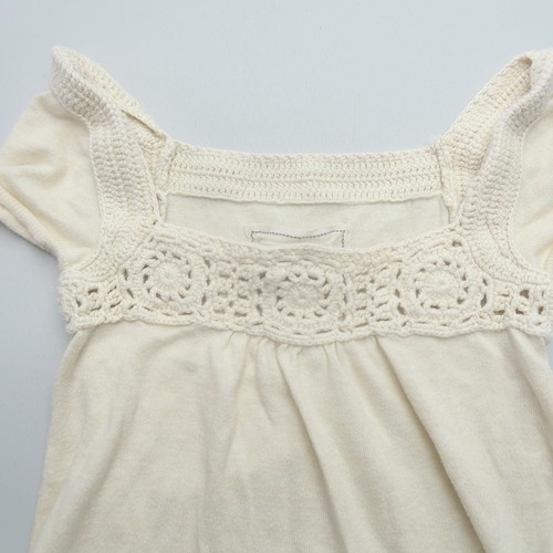 Abercrombie & Fitch Vintage Y2K Blouse Small Babydoll Crochet Sweater 2000s Top - Picture 6 of 13