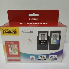 Canon ChromaLife 100 PG-240XL CL-241XL Color Ink Glossy Photo Paper Combo Pack