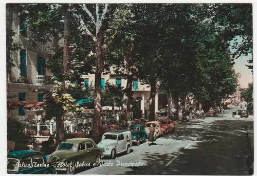 SALICE TERME - PAVIA - HOTEL SALUS E VIALE PRINCIPALE - VIAGG. 1960 -27402-