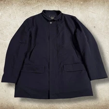 Ermenegildo Zegna Trofeo Overcoat Car Coat Size XL Blue Preppy Removable Liner