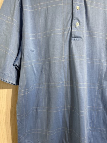Oxford Golf Polo Shirt Men Medium Blue Super Dry Coolmax Short Sleeves - Picture 3 of 8