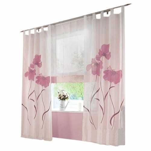 Vorhang Wohnzimmer Gardinen mit Schlaufen Stores Schlaufenschal Transparent - Bild 2 von 28