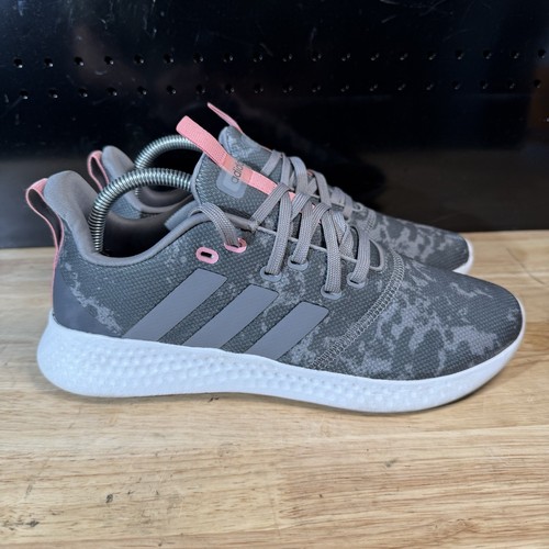 Adidas Women's Puremotion H02772 Gray Camouflage Sneaker Shoes Size 9.5 - Picture 1 of 6