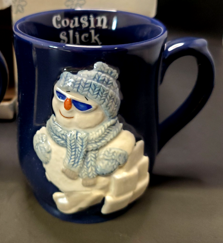 Set of 2 Snow Buddies Mugs, "Brand New" Cousin Slick and Everest Hallmark Enesco - Picture 3 of 5