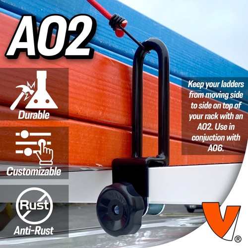 H1 2-Bar Steel Rack System w/ Roller Dodge RAM Van 1981-2007 (All trims) Black - Bild 8 von 10