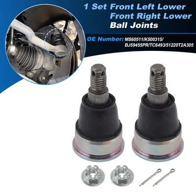 1 Set Front Lower Left/Right Ball Joints for Honda Accord 2013-2017 MS60511