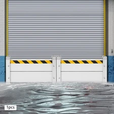 Flood Barrier for Home Aluminum Alloy Garage Door Water Barrier H15.7in W31.5in
