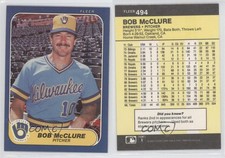 1986 Fleer Bob McClure #494