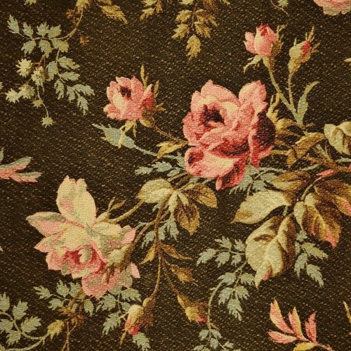 Huge Panel / Curtain Fabulous Antique French Rose Design Cotton Cretonne 19th C - Picture 4 of 12