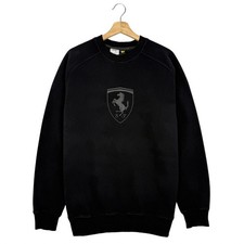 Puma Scuderia Ferrari Sweatshirt Men  s Size L Black Fleece