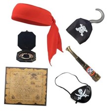 Pirate Party Supplies, 6 Pcs Halloween Role Play Accessories  Pirate theme,