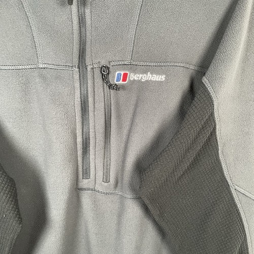 Berghaus 1/4 Zip Fleece Grey Hiking Walking Full Zip Pullover Mens Size L - Picture 9 of 18