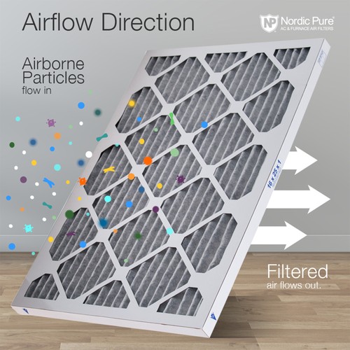 16x30x1 (15_3/4x29_11/16) Furnace Air Filters MERV 8 Pleated Plus Carbon 2 Pack - Picture 4 of 7