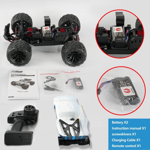 1:16 2.4GHz RC Monster Truck Dual-Motor, Allradantrieb Geländewagen 4x4 Offroad - Bild 2 von 10