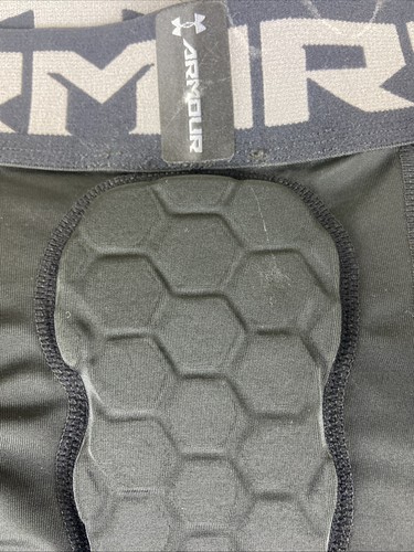 Under Armour Youth Small Gray Camo Padded Sleeveless Football Outfit Shirt Short - Picture 14 of 15