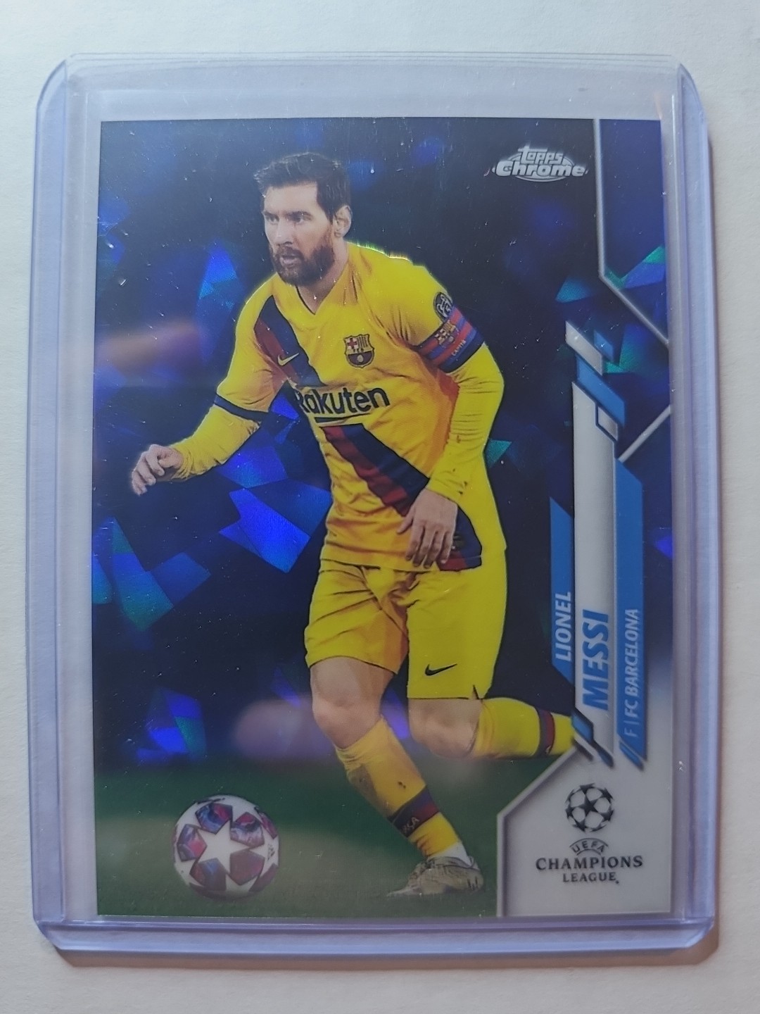 2019-20 Topps Chrome UCL Sapphire - Lionel Messi Image Variation SP #1